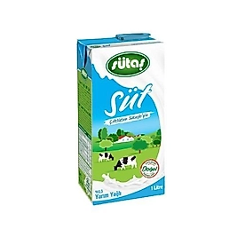 Sütaş Yarım Yağlı Süt 1 L